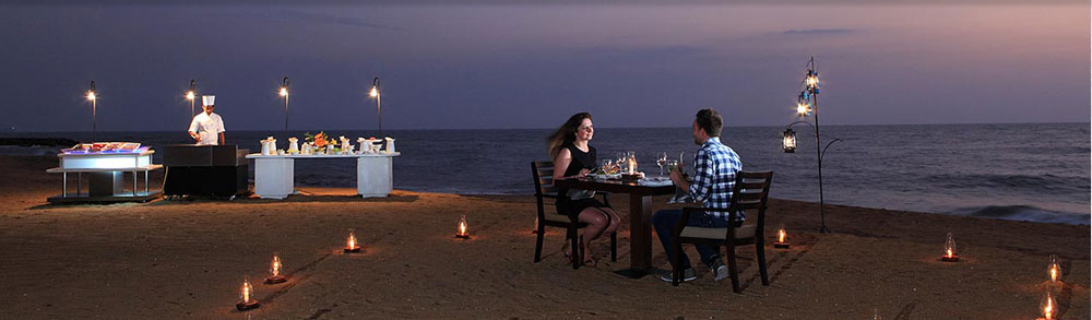 Dinner at beach sri lanka